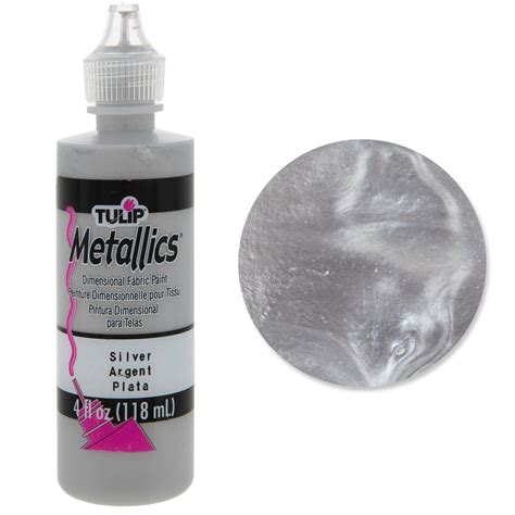 silver metallic paint for fabric|tulip metallics paint.